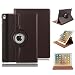 Produktbild iPad Pro 10.5 Cover, elecfan® 360°Grad Drehung Hülle für iPad Pro 10.5 PU Leder Tasche lederhülle Case Smart Cover Tasche Flip Case Cover mit Auto Wake up und Standfunktion für iPad Pro 10.5 (iPad Pro 10.5, Braun)
