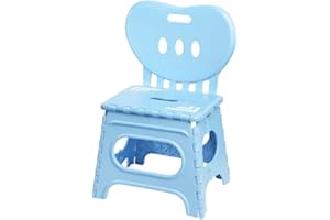 Tubayia Tabouret pliant portable pour enfant - Chaise pliante pour la maternelle - Bleu - L