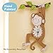 Fantasy Fields - Sunny Safari Animals themed Kids Wall Clock Best for Nursery Room Decor |  Hand Painted Details | Child Friendly Water-based Paint
