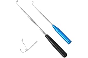 NASEOM 2 Stück Angelhaken Entferner, Edelstahl Tragbarer Angelhaken Entferner Aushaken, Edelstahl Angeln Aushaken Disgorger, Haken Entferner Angeln, mit Aufbewahrungsrohr