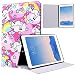 Produktbild Yokata Apple iPad Air / iPad 5 Hülle Case Folio Leder Smart Cover Kunstleder Schutzhülle Tasche Schale Ledertasche Ledercase Ultradünn Lederhülle mit Auto Schlaf / Wach Funktion Ständer Halter Standfunktion Weich Silikon Backcover Innere Ultra Dünn Slim Painted Muster Protective Cover für iPad Air / iPad 5 (9,7 Zoll) Tablet Etui - Einhorn