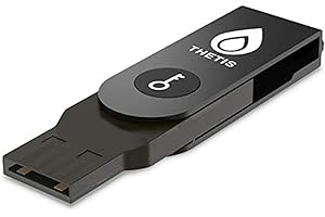 Thetis FIDO2 Clé de sécurité Bluetooth, U2F USB A, authentification à Deux facteurs, Protection d'authentification Multicouche Compatible HOTP U2F Windows, MacOS, Gmail, Linux – Noir