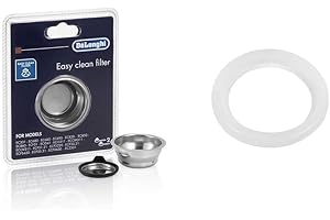 VNC SHOP Filtro Caffe 1 Una Tazza compatibile con DeLonghi Macchina da Caffè Dedica Distinta Scultura Icona EC680 EC685 EC820 EC850 EC860 + guarnizione di ricambi