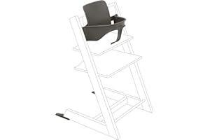Baby Set Tripp Trapp Stokke, Gris Brume - Transformez la chaise Tripp Trapp en chaise-haute bébé - Siège amovible pour les 6-36 mois (compatible avec modèles Tripp Trapp sortis après mai 2006)