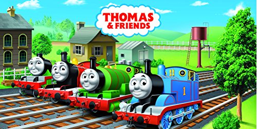 Jerry Fabrics JF0217 Thomas and Friends 02 Strandtuch, Baumwolle, grün, 70 x 140 cm