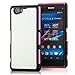 Produktbild Saxonia® Sony Xperia Z1 Compact Hülle Case Schutzhülle Cover Slim Design in Carbon-Optik Weiß