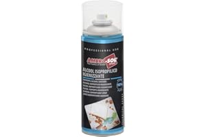 Ambro-Sol P305 Alcool Isopropilico Spray Igienizzante, Pulisce e Rimuove in Profondità Qualsiasi Tipo di Sporco, Aloni e Impronte dalle Superfici, Bomboletta Spray in Banda Stagnata Riciclabile 400ml