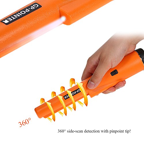 KKmoon Metalldetektor Pinpointer Pinzeiger Probe mit Holster, IP66 Wasserdichte Schatzsuche Ausgraben Werkzeug Zubehör, Summer Vibration Automatische Tuning, 360° Scan Erfassungsbereich - 6