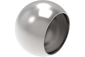 Sellon24® Tapas de extremo de acero inoxidable V2A, tapón de cierre, pasamanos para tubería de 42,4 mm (tapa final de 42,4 mm 0221 bola)