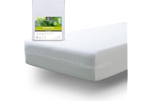 Tural - Funda de Colchón para Cuna 60x120 cm | Antiácaros | Transpirable | Certificación Oeko-Tex | Funda de Colchón Impermeable - Blanco