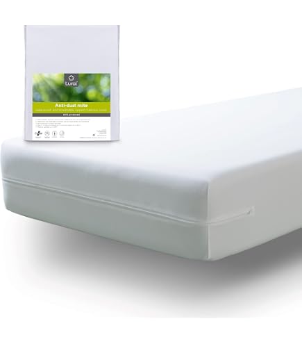 Housse D'Oreiller Anti-Acariens Sweethome 50x70 Cm - 100% Coton Molletonné, Lavable Machine, Blanc
