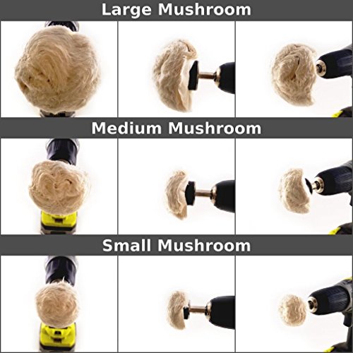 SPTA 9-teilig Hartmetall Reinigung & Polieren Mop Rad Set Fur Rotary Werkzeug Manifold, Aluminium, Edelstahl, Chrom - 5