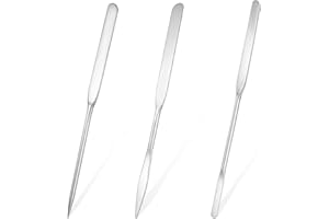 Qianyu 3 szt. Profesjonalna szpatułka do makijażu twarzy ze stali nierdzewnej do równomiernego nakładania podkładu z podwójną głowicą szpatułka do mieszania kosmetyków do małych powierzchni twarzy