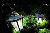 2er Set XL Solarleuchten LED Solar Laterne Garten Metall mit...