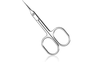 NEBULAGLAM Forbici per Unghie, Super Affilate Punta Curvata Forbici per Cuticole, Forbicine Manicure Taglia Cuticole e Pellicine, per Sopracciglia, Barba, Tagliare Unghie