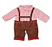 Produktbild Bayer Design 8462400 - Kleidung für Puppen, Landhausstil Latzhose mit Hemd, circa 40-46 cm