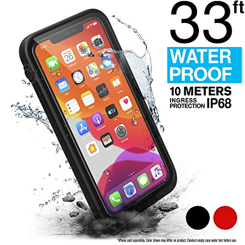 Custodia impermeabile per iphone 11 Pro Max con cinturino, retro trasparente, qualità militare, impermeabile 10m, protezione anticaduta 2m, Pellicola salvaschermo, per iphone 11 Pro Max - Nero