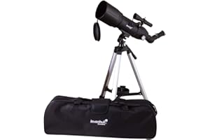 Levenhuk Skyline Travel 80 Portable Refractor Day and Night Telescope with Lightweight Tripod and Bag for Outdoor Astronomical and Terrestrial Observations