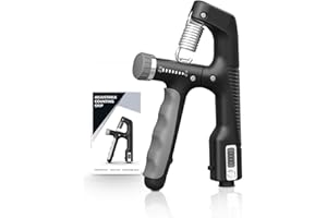 Omesiry Hand Grip Set de 5 Piezas de Antebrazo Ejercitar (10-100 KG) Fortalecedor de Antebrazo con Dispositivo de Entrenamiento de Conteo Inteligente,Ejercitador de Dedos y Pelota Antiestrés