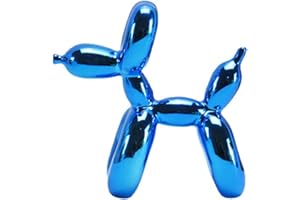 Moaobooh Ballon Dog Skulptur,Tierfigur,Harz Ballon Kunstskulptur Ornament,Handwerk,Wohn,Desktop,Heimdekoration