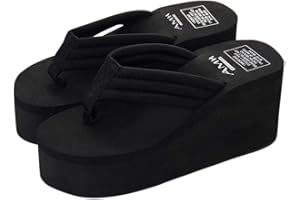 FULIDNGZG Infradito Donna Estive con Tacco Morbide Comode Ciabatte Mare Zeppa Aperte Casa Pantofole Alta Slip-On Infradito Mare Ciabatte Flip Flop Eleganti