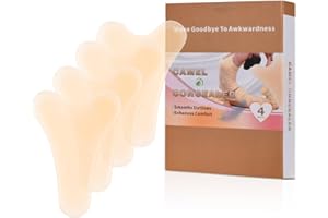 PRISESSA Camel Toe Concealer in Y-Form, wiederverwendbar, Nahtloser Camelzehenschutz, kein Camelzehenschutz, 4 Stück, gelb, Medium