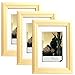 Produktbild 3er Set Bilderrahmen Fotogalerie, 9422-3 , Holz Rahmen , mit Glasscheibe , mit Passepartout, Artos Naturefarbe, 15x20 cm