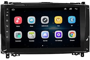 LEXXSON Android 9.0 Carplay Radio para Mercedes-Benz Clase A W169 2004-2012 | Clase B W245 2004-2012 | Clase V W639 2006-2014 con Pantalla táctil capacitiva de 9 Pulgadas GPS Bluetooth 2G+32G