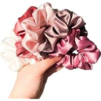 Libea brand Trendy Satin Silk Scrunchies pack of 5