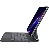 Fogy Ipad Air 11 2026 8.Nesil M4 &ccedil;inli i&ccedil;in Uyumlu TouchPad Case Magic Keyboard Aydınlatmalı Klavyeli Tablet Kılıfı (Siyah)