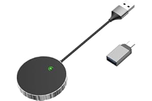 AIFHDAUF Adaptateur CarPlay sans Fil pour iPhone，2023 Améliorer Dongle CarPlay sans Fil, Convertir Voiture Filaire CarPlay en Wireless, Boîtier en Aluminium, pour Voitures à partir de 2015 & iOS 10+