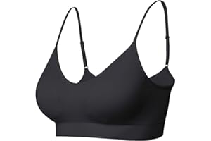 Comfyin Sujetador Sin Aro Bralette Acolchado para Mujer, Correas de sueño, Sujetadores sin Costuras, para Yoga, Deportes
