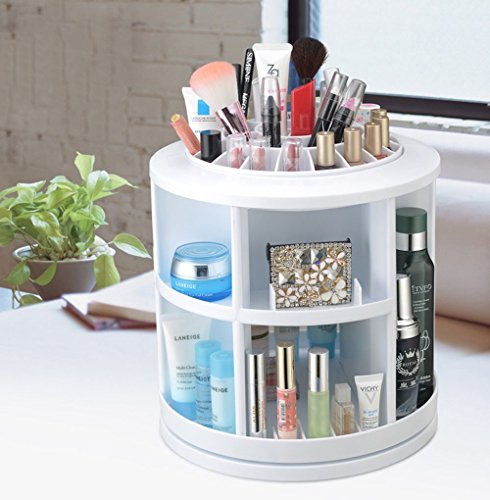 Adoraland Drehar 360 Kosmetikorganizer für Makeup,Kosmetikorganizer Weiß - 2