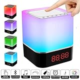 reloj memoria usb 【Batería Recargable de Gran Capacidad】Altavoz inalámbrico batería de litio incorporada de 2400mAh, que puede durar 3 semanas en modo de espera. música hasta 10 horas (dependiendo del volumen / brillo). Si solo se utiliza para luz nocturna, la batería dura 1-2 semanas. Carga fácil a través del cable USB, el tiempo de carga es de 6 a 10 horas. Con este altavoz podrás disfrutar de música en cualquier lugar con un sonido perfecto de 360 grados.