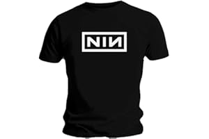 Nine Inch Nails Offizielles schwarzes T-Shirt NIN Classic "White Logo", alle Größen