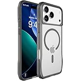 BUFF LABS iPhone 17 Pro Max ile Uyumlu Octa Shield Kılıf, Kablosuz Şarj Uyumlu, Darbe &Ouml;nleyici, Tam Koruma (Koyu Gri)