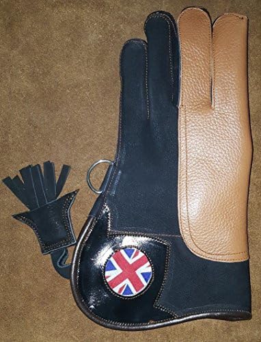 AltawashNubuck Leather Double layer Falconry Glove Union Jack 12Inch Medium size