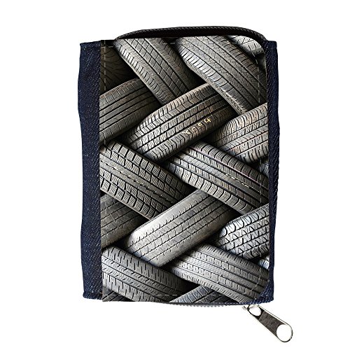 Preisvergleich Produktbild Portemonnaie Geldbörse Brieftasche / / V00002537 Gestapelte Gummireifen in einem Muster / / Purse Wallet