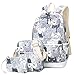 Produktbild Schulrucksack Set+Schultertasche +Geldbeutel/Casual Canvas Rucksack Maedchen Freizeitrucksack Daypacks Backpack
