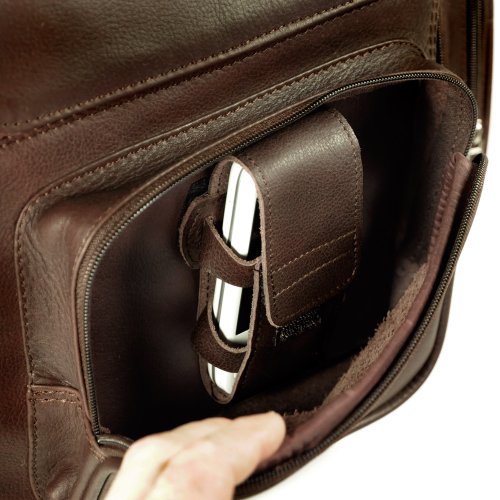 Sehr großer Lederrucksack Größe XL / Laptop Rucksack bis 15,6 Zoll, für Damen und Herren, in verschiedenen Farben, Jahn-Tasche 709 - 4