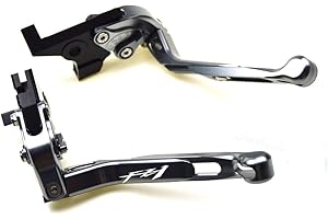 YANG HUA Leve per freno e frizione, accessori per moto, in alluminio, lavorate a macchina a controllo numerico, allungabili e pieghevoli, per vari modelli di Yamaha