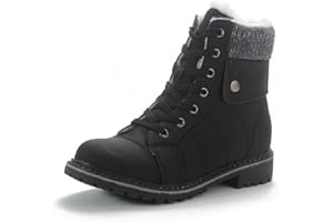 Pogolino Damen Stiefeletten Boots warm gefüttert Schnürstiefeletten Outdoor Winter Stiefel Schuhe ST803