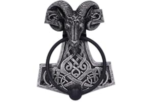 Nemesis Now Heurtoir de Porte Marteau de Thor Gris 15,9 cm