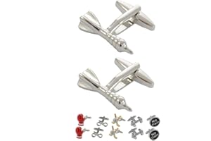 COLLAR AND CUFFS LONDON - Luxury Cufflinks for Men with Presentation Gift Box - Solid Brass - Individual Sports - Single Personal Sport