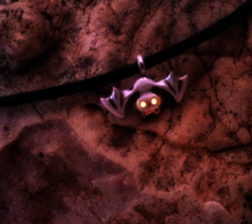 Glowing Bat Eyes Necklace - Animal Totem Jewelry - Rebirth and Awareness Symbol - Halloween Jewelry - Glow in the Dark Necklace