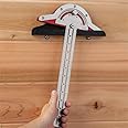 sddjqy 20" Woodworker Edge Ruler 0-70°Adjustable Protractor Angle Finder Two Arm Carpentry Ruler Measure Layout Tool [P/N: ET-TOOL041-20-RAW]