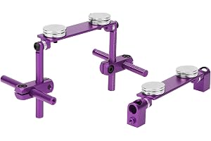 Wakects Aluminium Magnetic Body Shell Mount för HSP 1/10 RC Racing Car med Justerbar Installationsvinkel och Lätt Design (Pur