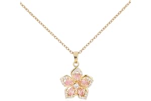 Mikovivi Blomster Halsband, Delikat Roterbar Kristall Bauhinia Flower Pendant Halsband Justerbara Fidget Smycken för Kvinnor