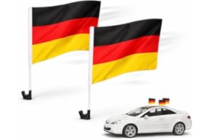 ‎TK GRUPPE TIMO KLINGLER 4er Autofahnen Adler Autoflagge Deutschland Auto Autofahne Fahne Flagge Deutschland Fanartikel für Fußball EM 2024