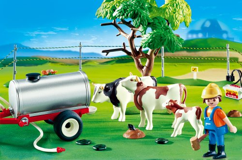Preisvergleich Produktbild PLAYMOBIL® 4494 - Kuhweide mit Tränke